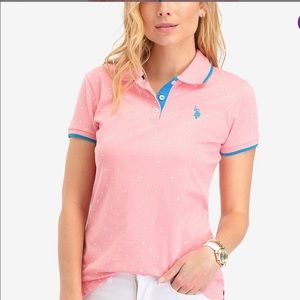 Rose Geranium Pin Polo Dot Women Shirt